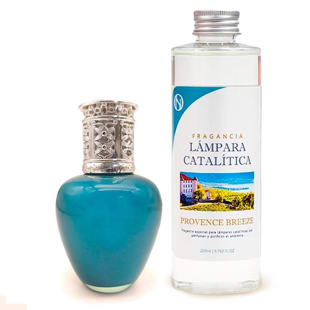 Lámpara Catalítica Aqua Marina + Aroma Provence Breeze 200ml - Elimina Olores, Perfuma Y Mejora La Calidad Del Aire_0