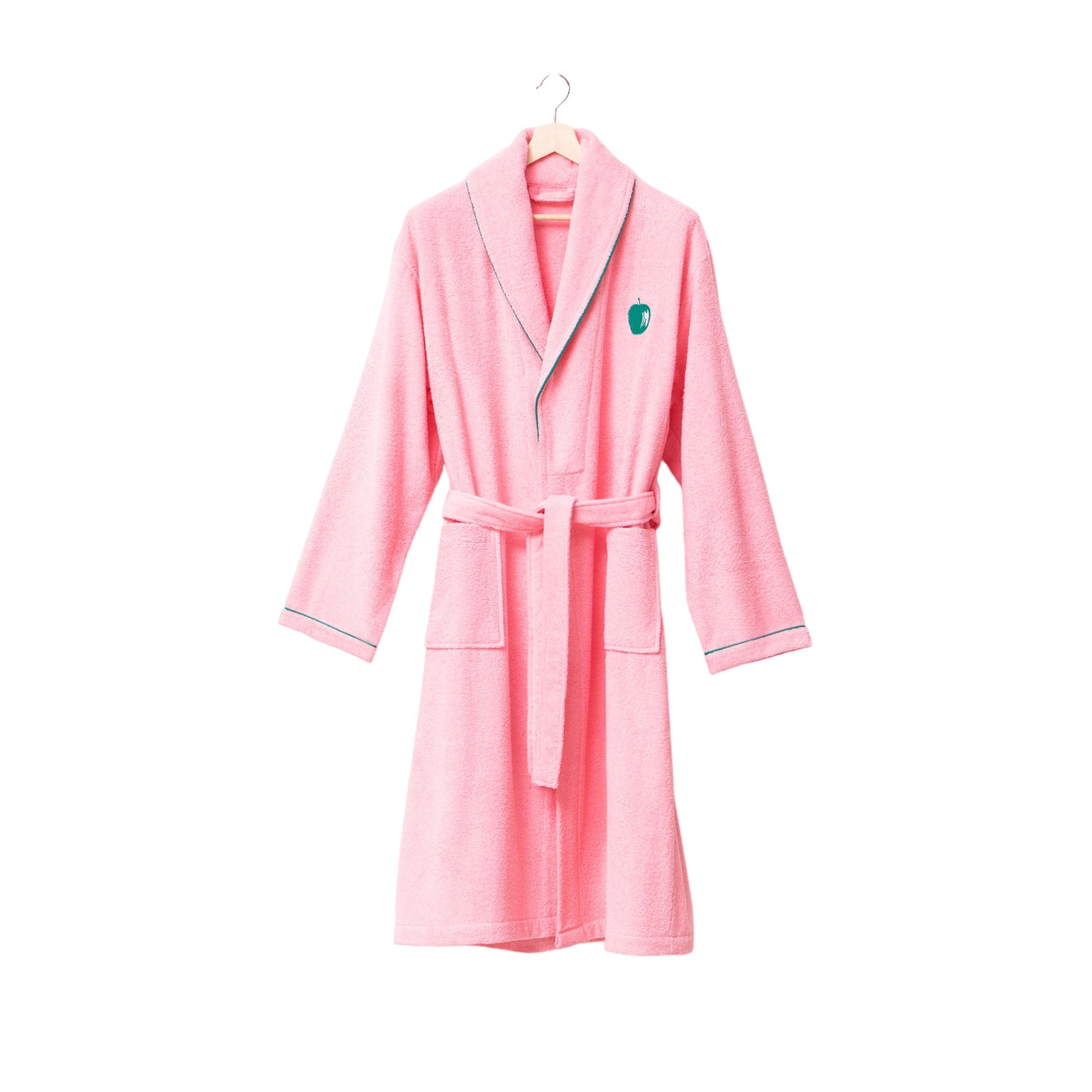 Albornoz M/l 380gsm 100%algodon Rosa Con Manzana Verde Benetton Fruits Be_1