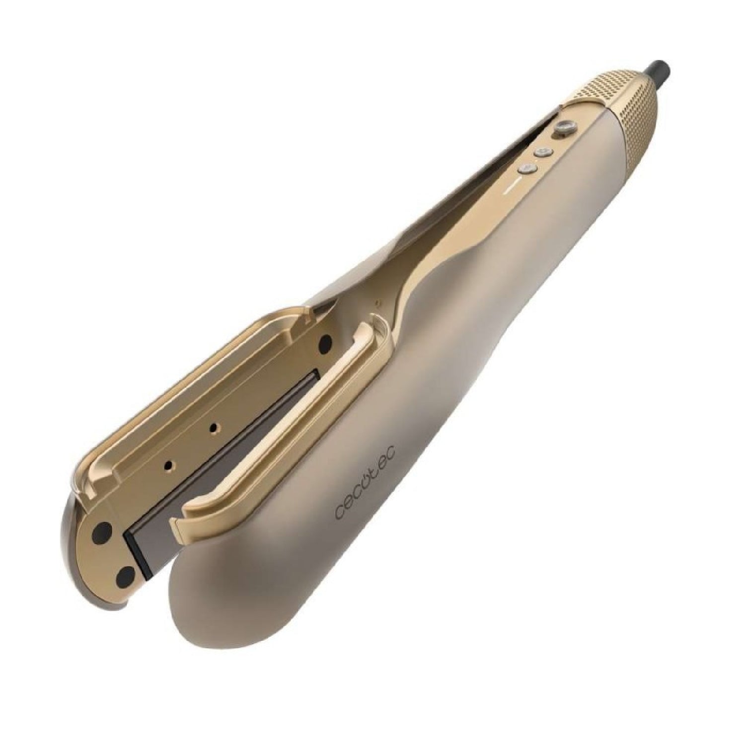 Cecotec Plancha De Pelo Con Aire Airlisse 2in1 Forcedry Champagne. 1000w, Flujo De Aire 19,7m/s, 2 Cabezales Imantados_2