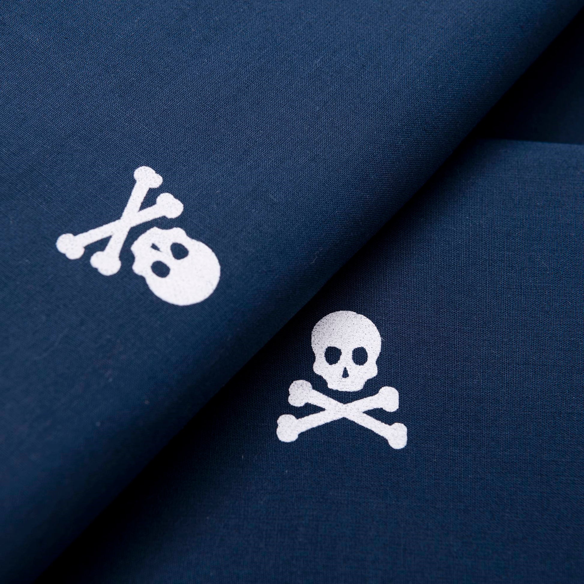 Set Cama (funda Nórdica 155x220cm + Funda Almohada 45x110cm) 100% Algodón 200tc Navy Calaveras Scalpers Home_4