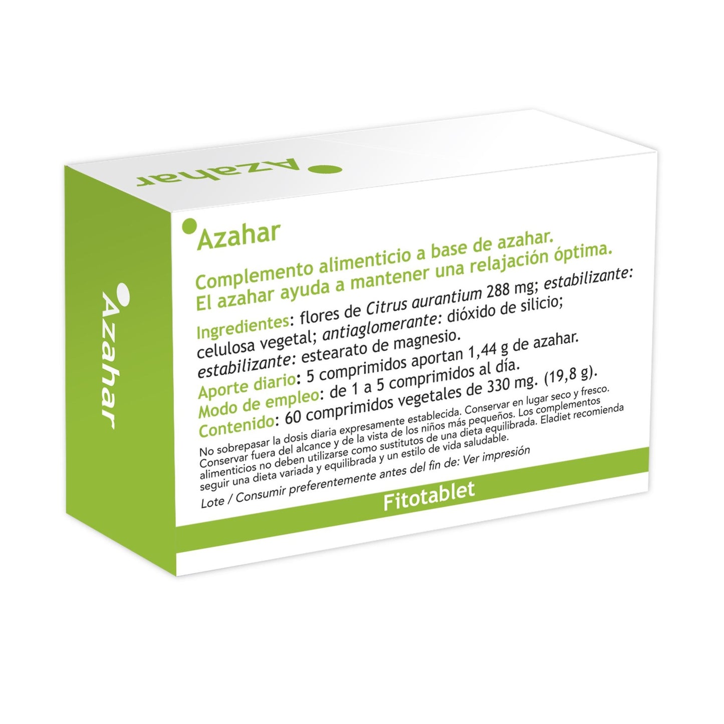 Suplemento Alimentar Fitotablet Flor de Laranjeira 330 Mg Eladiet 60 Comprimidos