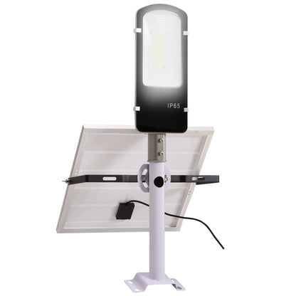 Outsunny Luz Solar Exterior Con 78 Led Ip65 Impermeable 70x36x22 Cm Plata_0