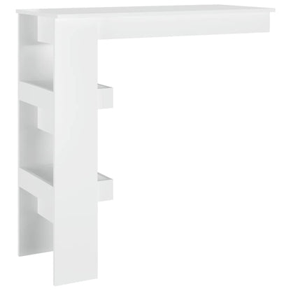 Mesa De Bar De Pared Madera Contrachapada Blanco 102x45x103,5cm_3