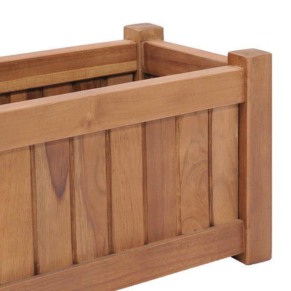 Arriate Elevado Madera Maciza De Teca 50x25x25 Cm_5