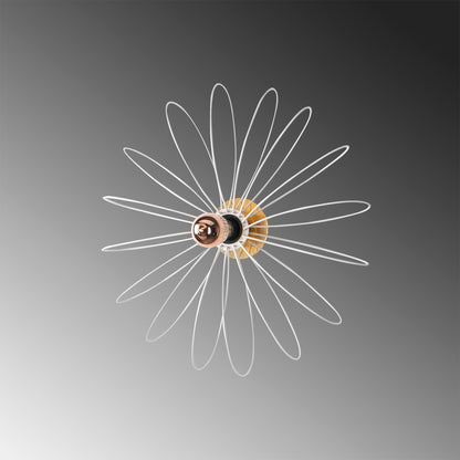 Aplique De Pared, Metal , Blanco, 58x12x58, Casquillo E 27 Max 40 W