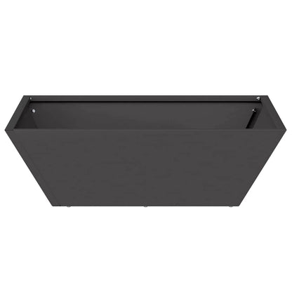 Macetero De Jardín Negro 50 X 50 X 15 Cm Acero Laminado En Frío_5