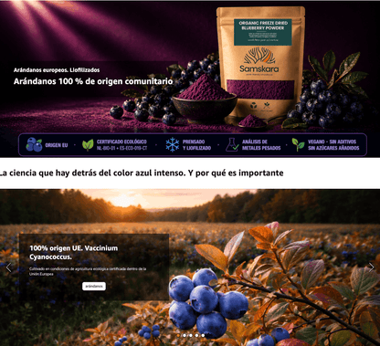 Arándano Nórdico En Polvo Bio - 150g | Fruta Deshidratada Ecológica, Snack Vegano Natural Sin Azúcares Añadidos_4