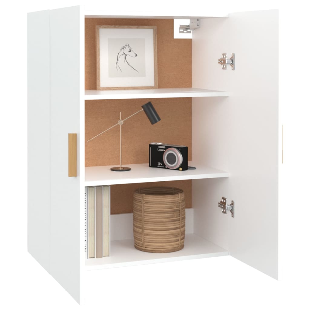 Armario De Pared Colgante Blanco 69,5x34x90 Cm / Vetonek_4