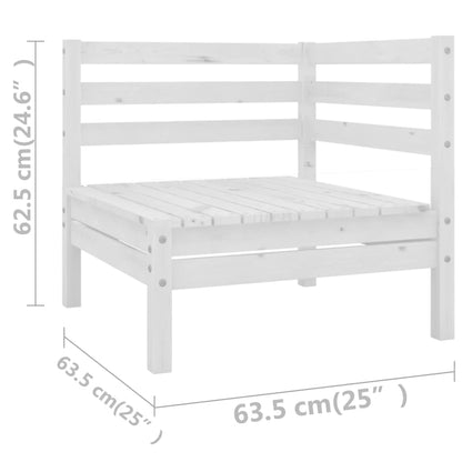 Set De Salón De Jardín De 6 Piezas Blanco Madera Maciza De Pino / Vetonek_1