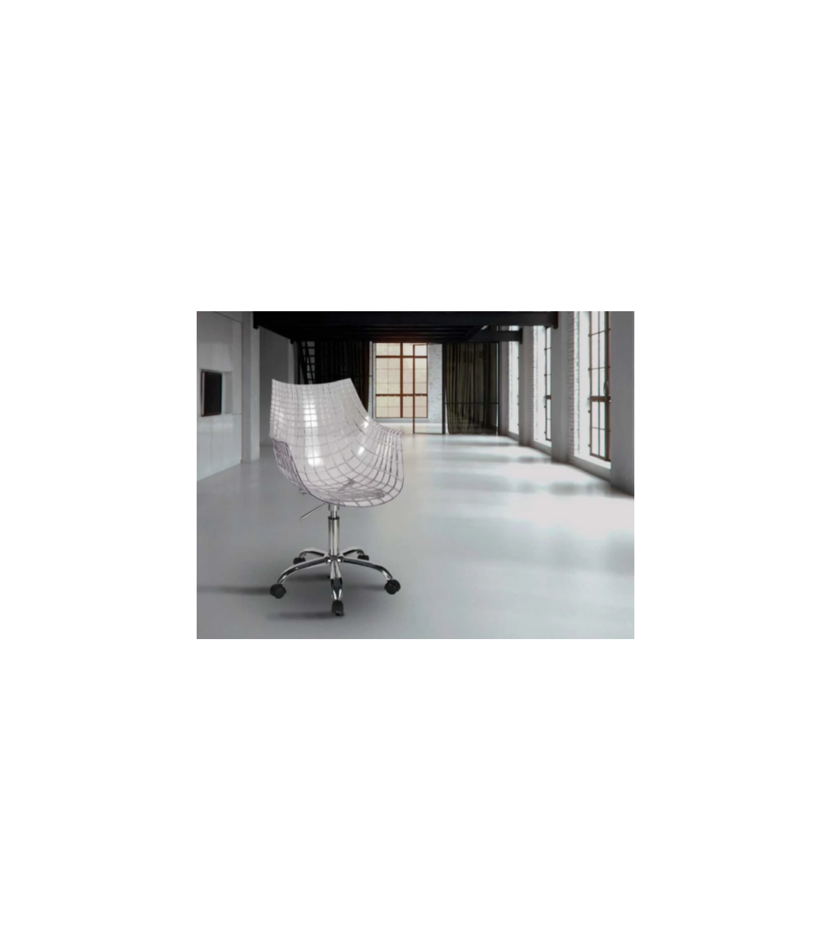 Pack De 2 Sillas Giratorias Modelo Olimpia Transparente, 57.5 X 56 X 85|95 Cm (ancho X Lar_0