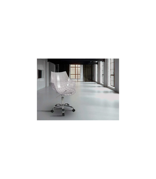 Pack De 2 Sillas Giratorias Modelo Olimpia Transparente, 57.5 X 56 X 85|95 Cm (ancho X Lar_0