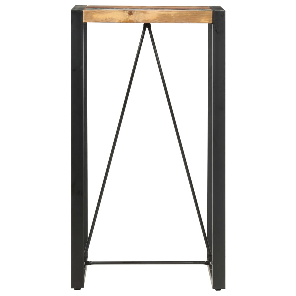 Mesa Alta De Cocina De Madera Maciza Reciclada 60x60x110 Cm_0
