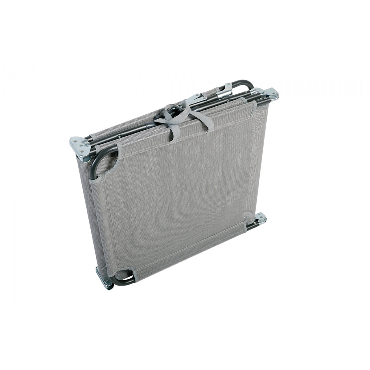 Lote De 2 Tumbonas Plegables, Tumbonas Texaline Y Acero Gris Con Asa De Transporte 185x52xh87cm- Tumbona, Tumbona Y Hamaca_3
