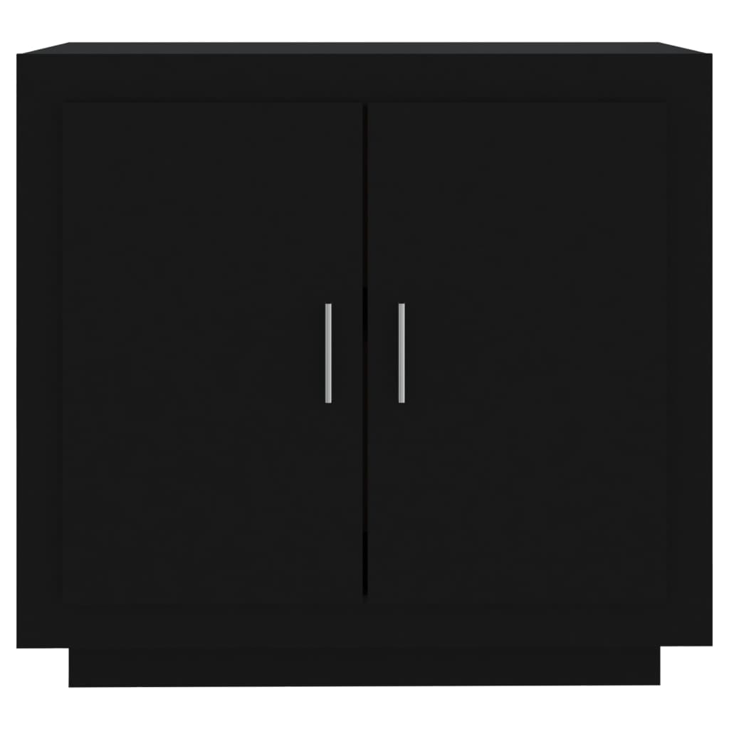 Aparador De Madera Contrachapada Negro 80x40x75 Cm / Vetonek_4