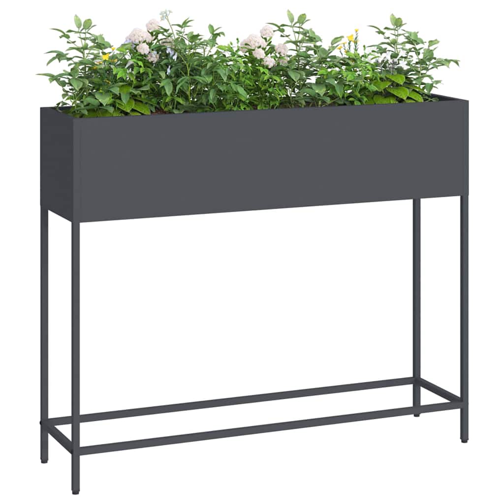 Jardinera Elevada Antracita 100 X 26 X 82 Cm Acero_2