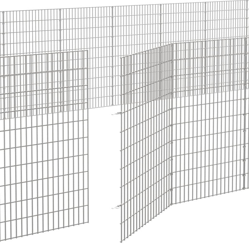 Vidaxl Recinto Corral Animales 24 Paneles Hierro Galvanizado 54x100 Cm_5