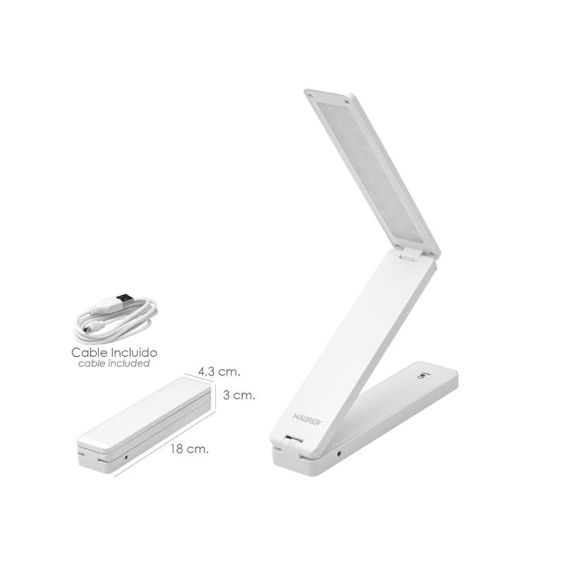 Lampara Mesa / Linterna Led A Pilas / Usb (4 Aa) 180 Lumenes	altura Regulable_0