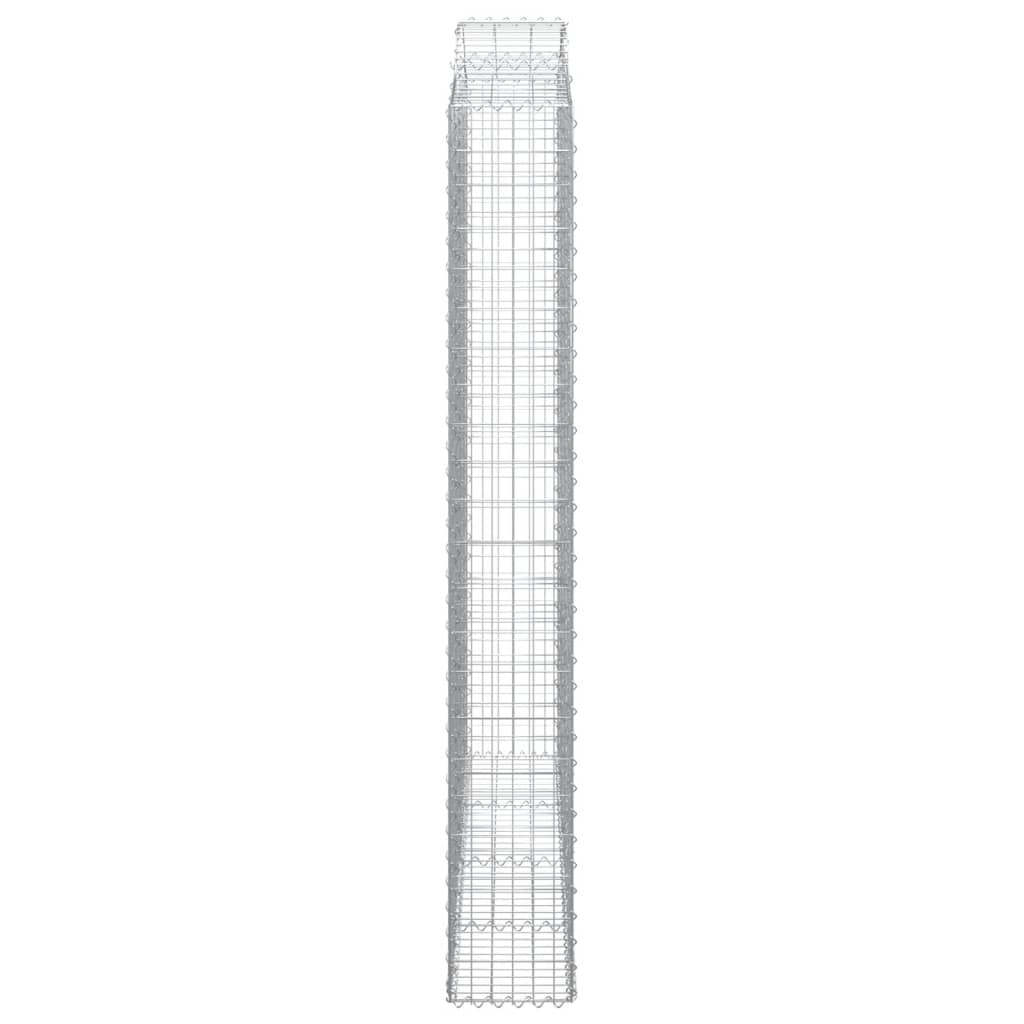Cestas De Gaviones 3 Uds Forma De Arco Hierro 200x30x220/240 Cm_4