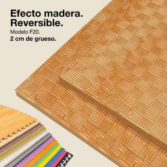 Jowy Tatami Puzzle 2cm 100x100cm – Superficie 5 Líneas Madera