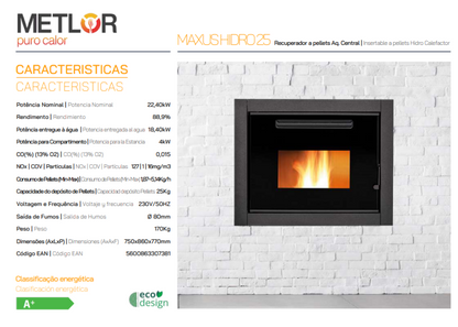 Insertables Calefactores A Leña Metlor Modelo Maxus Hidro 25_1
