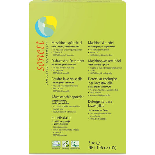 Detergente em pó Sonett 3 kg para máquina de lavar louça