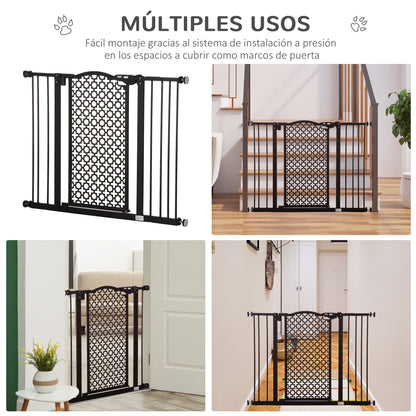 Pawhut Barrera De Seguridad De Perros Puertas Escaleras 74-105 Cm 2 Extensiones_3