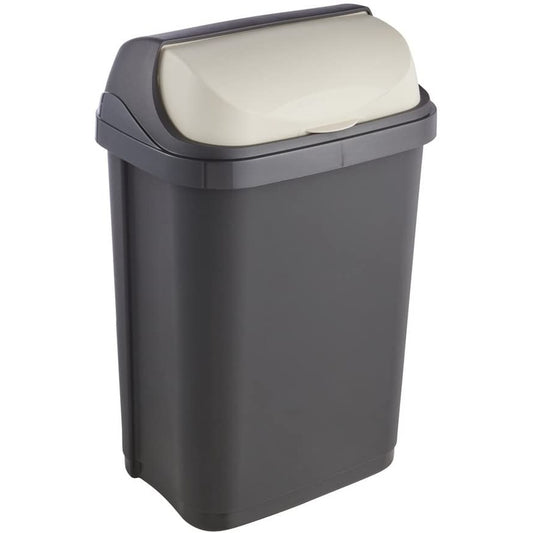 Cubo De Basura Con Tapa Deslizante, 10 L, Rasmus, Gris Grafito_0