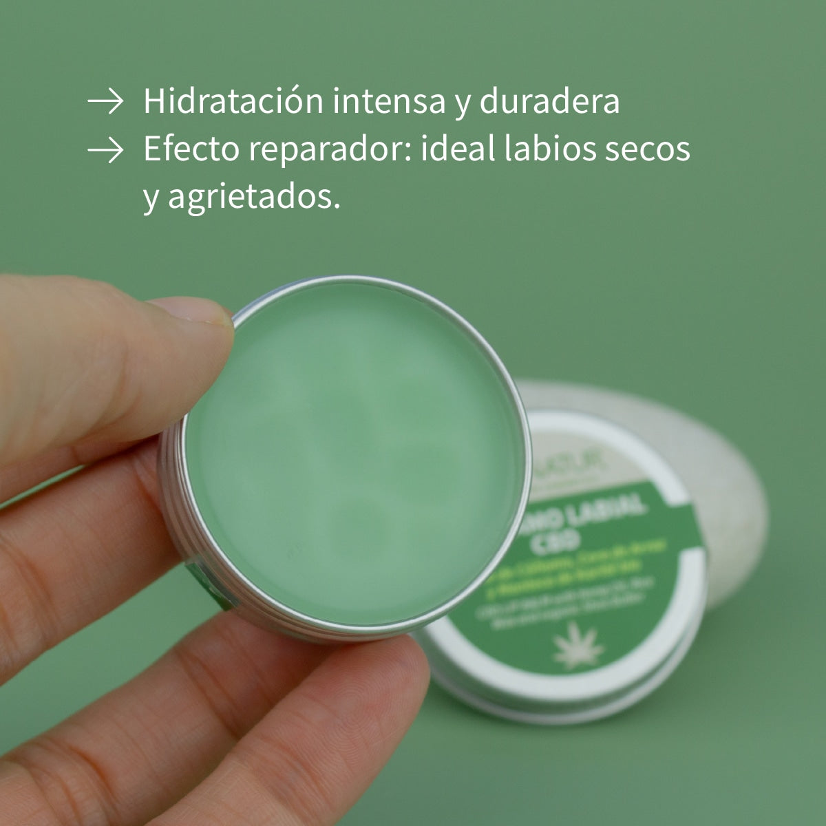 Bálsamo Labial con CBD Labnatur 15 ml | Hidrata, Repara y Protege | Cáñamo, Karité y Cera de Arroz_2