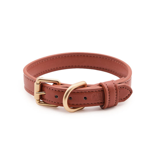 Cafide Collar De Cuero Vegano Marrón. Modelo Jala._0