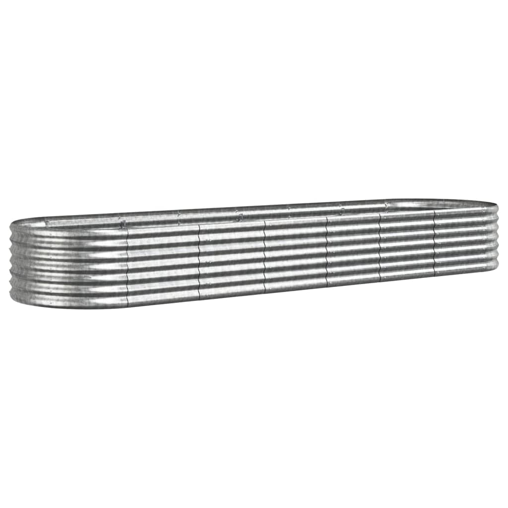 Jardinera Arriate Acero Galvanizado Plata 296x80x36 Cm_0