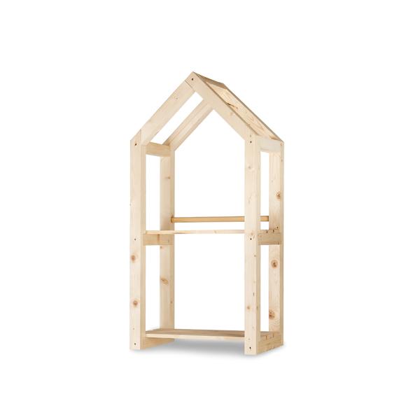 Unidade de prateleiras de madeira natural Campanile Indoor S