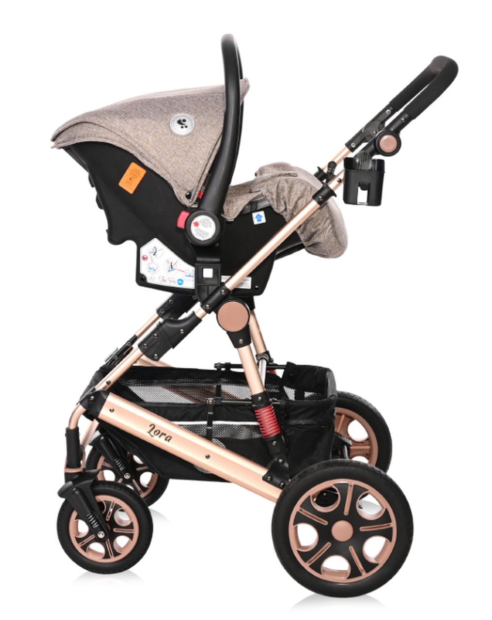 Carro De Bebé Tres Piezas Convertible Lora Hasta 15 Kg Pearl Beige_4