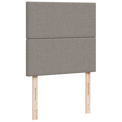 Cama Box Spring Con Colchón Tela Gris Taupe 90x200 Cm / Vetonek_5