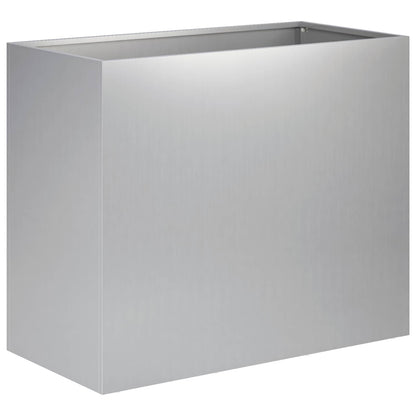 Macetero De Jardín Plateado 60 X 30 X 40 Cm Acero Galvanizado_0