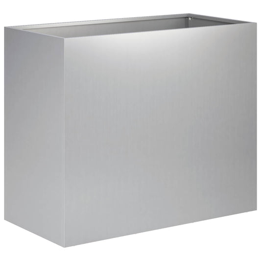 Macetero De Jardín Plateado 60 X 30 X 50 Cm Acero Galvanizado_0