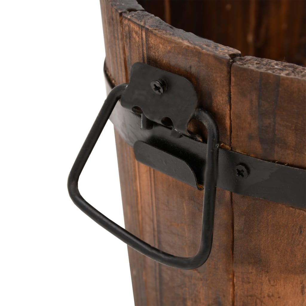Juego De Maceteros Cubo De Madera 3 Piezas Madera Maciza Abeto_4