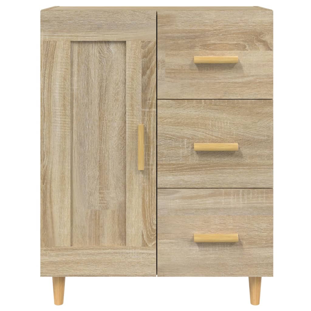 Aparador De Madera Contrachapada Roble Sonoma 69,5x34x90 Cm / Vetonek_5