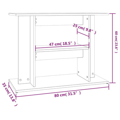 Vidaxl Soporte Para Acuario Madera De Ingeniería Blanco 80x35x60 Cm_2