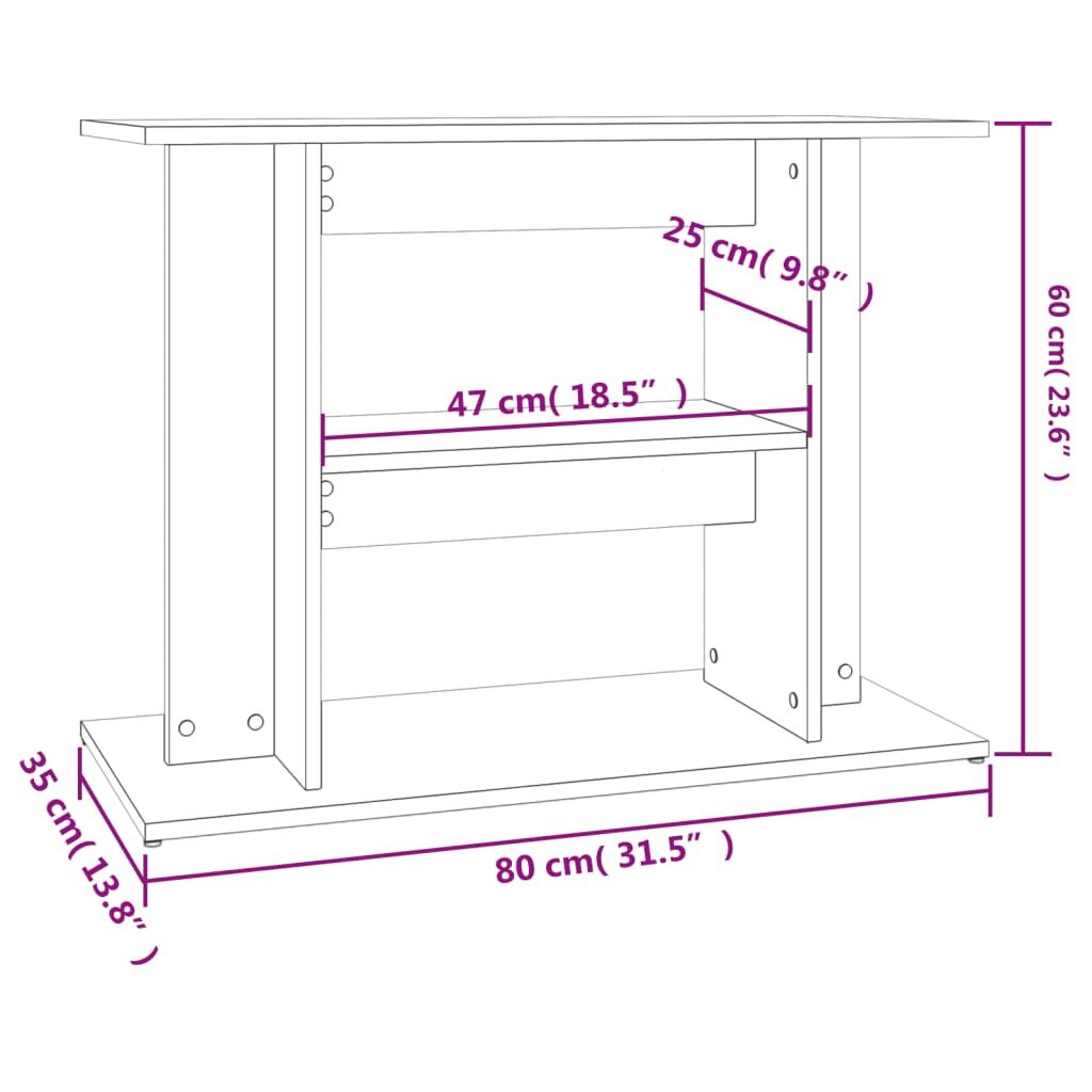 Vidaxl Soporte Para Acuario Madera Ingeniería Roble Marrón 80x35x60 Cm_2