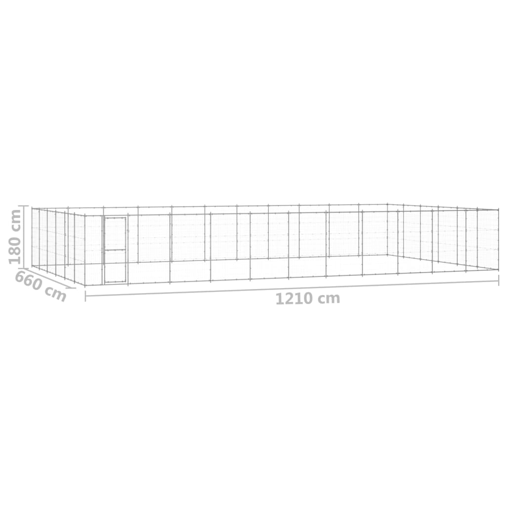 Perrera De Exterior De Acero Galvanizado 79,86 M²_5