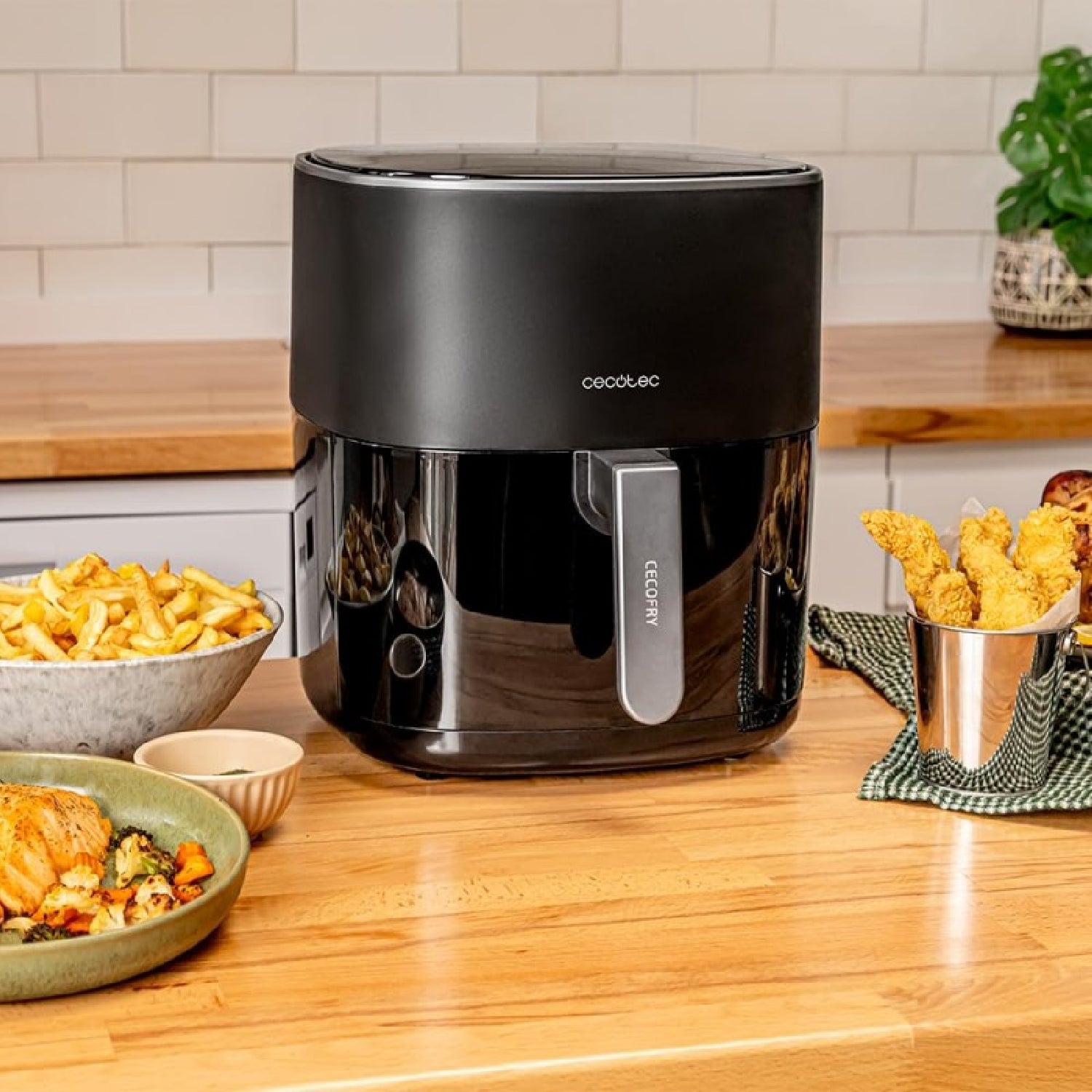 Freidora De Aire Sin Aceite De 6,5l Cecofry Fantastik 6500,1700w,tecnología Perfectcook,12 Modos De Cocinado,táctil, Regulable 80-200grados C,cocina_2