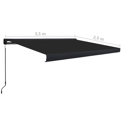 Vidaxl Toldo De Carrete Manual Gris Antracita 350x250 Cm_2