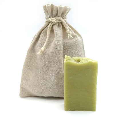 Jabón Natural De Laurel 90g En Bolsa Regalo De Yute - Piel Grasa Y Atópica - Antiinflamatorio Y Antibacteriano_1