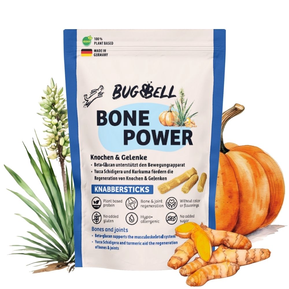 BugBell BonePower Snack blando para perros 12×60 g – apoyo para huesos y articulaciones_0