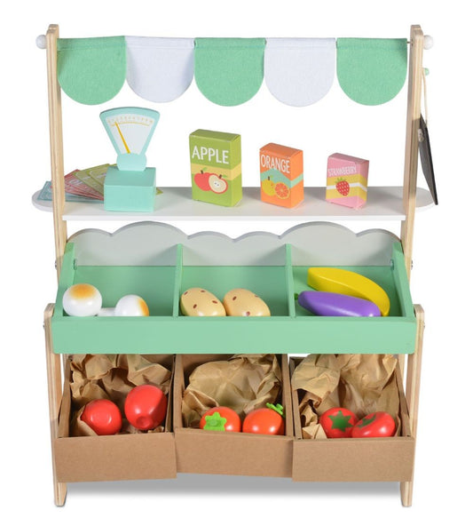 Supermercado De Madera Con Set De Productos (38 Piezas)_0