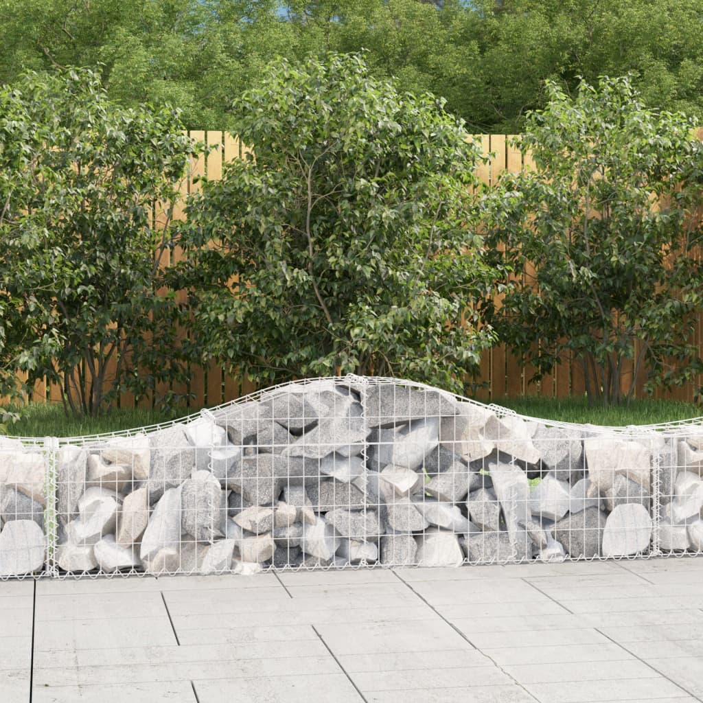 Cestas De Gaviones 13 Uds Forma De Arco Hierro 200x30x40/60 Cm_1