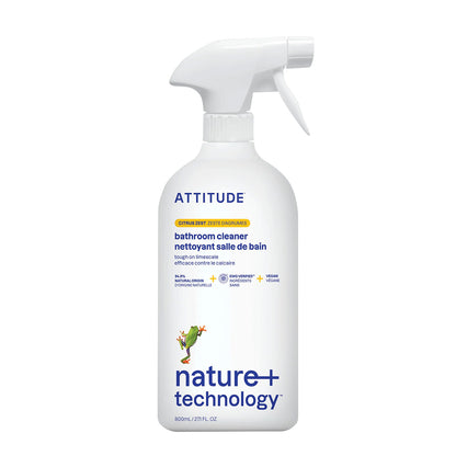 Spray de limpeza anti-calcário para casa de banho Attitude Citrus 800 ml