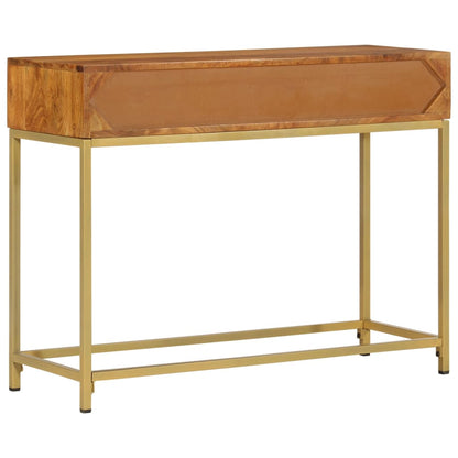Mesa Consola De Madera Maciza De Acacia 100x35x76 Cm_2