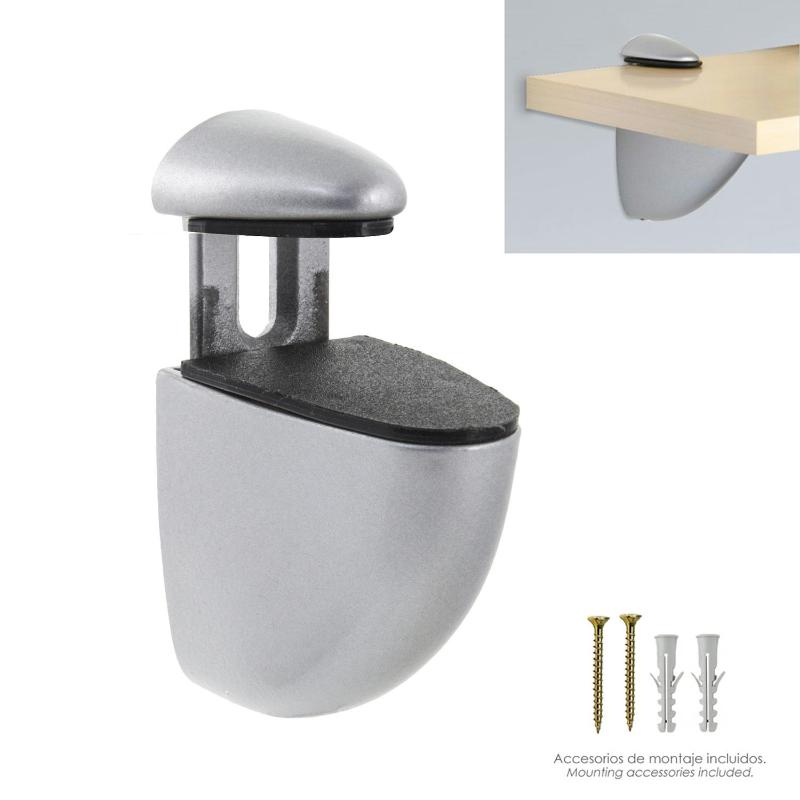 Soporte Pelicano Regulable Para Estante 1 / 20 Mm. Cromo Mate (1 Pieza)_0