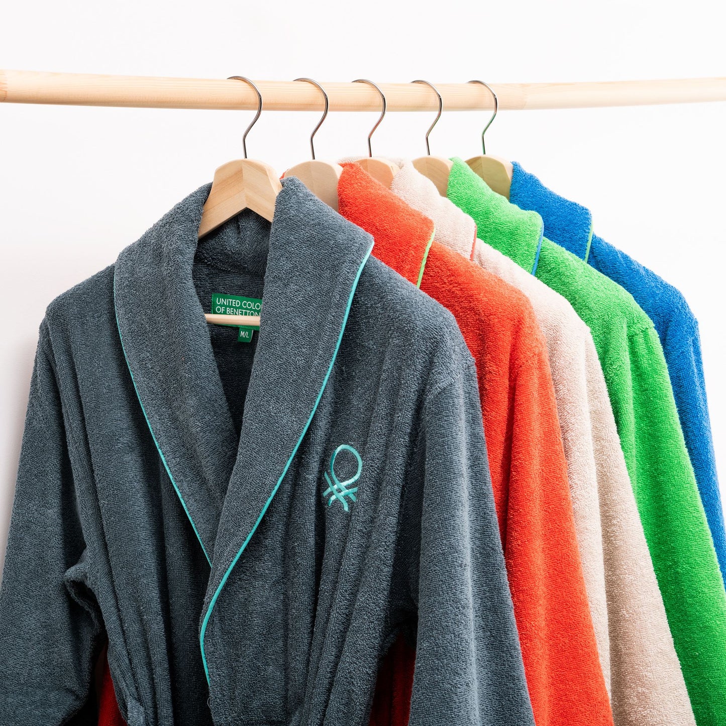 Albornoz L/xl 360gsm 100% Algodón Rojo Rainbow